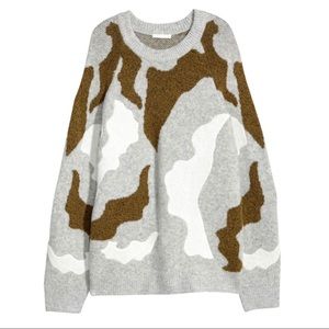 H&M Jacquard Camo Knit Sweater